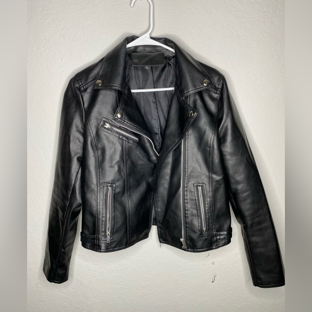 SHEIN Black Leather jacket